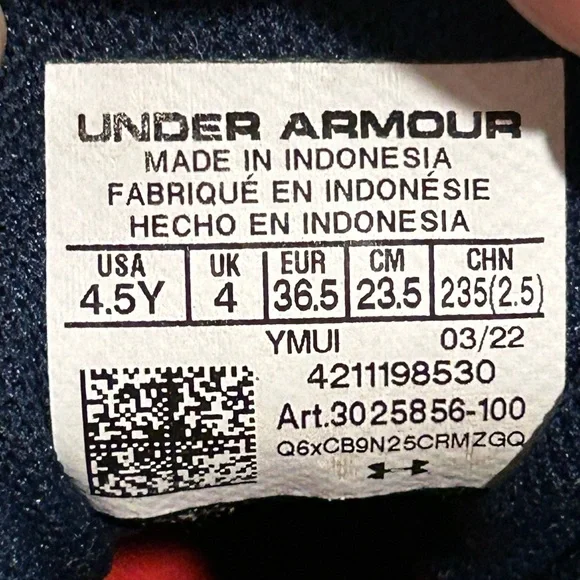 Under Armour Kids' Spotlight Franchise USA Football Cleats 3025856 100 Size 4.5Y - Picture 9 of 11